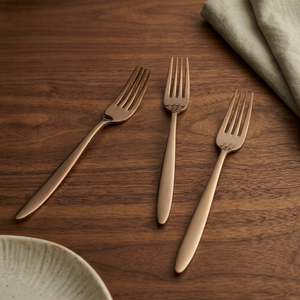 Meilleures ventes Ensemble de couverts fourchettes en or de luxe écologiques Long en acier inoxydable avec finition miroir pour cadeaux d'affaires - Product Image 5