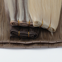 Extensions de cheveux Genius Weft, extensions de cheveux à double trame, vente en gros, cheveux vierges Remy 100% humains, trame invisible en PU