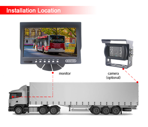7 Inch Quad Split View Scherm Ahd Auto Achteraanzicht Monitor Dvr <span class=keywords><strong>4</strong></span> Kanalen Video 1080P Ahd Signaal Ingang Grote Knop Afstandsbediening - Product Image 3