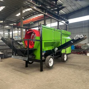 Di động trommel hiệu quả sàng lọc cao compost screener tùy chỉnh