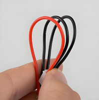 Cable Cat6 12AWG para Drones, Cableado de Alimentación Rojo y Negro, Par de Silicona AGR para Conexión de ESC y FC