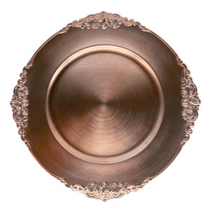 Пластиковая подстановочная тарелка HongShengYuan, модель P0047-35, новейший дизайн, простая посуда и декор для стола, антикварный дизайн края, для вечеринок - Product Image 1
