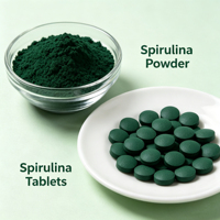 Poudre de spiruline de qualité alimentaire en gros, 100% pure et naturelle, algue verte, superaliment en poudre pour compléments alimentaires