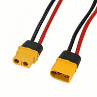 Connecteur d'alimentation mâle-femelle XT60, compatible avec voiture, bateau, avion RC, câble en silicone à courant élevé et charge rapide 16AWG 15cm