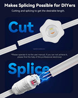 Usine en gros RGBW Permanent Extérieur LED Lumières Point de Vacances Éclairage IP68 Étanche APP Télécommandé pour Noël