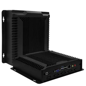 산업용 컴퓨터 HDM1 USB VGA LAN 직렬 병렬 포트 i3 i5 i7 팬리스 견고한 산업용 미니 pc x86