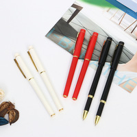Pulpen Gel Merah 0.5mm Berkualitas Tinggi dengan Logo Kustom untuk Hadiah Perusahaan, Ujung Baja Tahan Karat, Harga Grosir