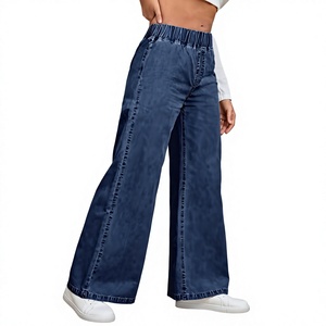 Fashion Custom Design Best Quality Women's Washed Denim Jeans Reasonable Wholesale Price Stylish Streetwear Mid Waist Loose - Product Image 1