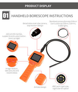 Caméra d'inspection endoscopique miniature étanche fabriquée en usine (ODM/OEM) avec vision nocturne, carte Micro SD CMOS et SDK, à <span class=keywords><strong>prix</strong></span> économique - Product Image 4