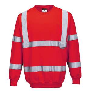 PORTWEST - B303RERM Sweat rouge haute visibilité-EAN 5036108285440 HI-VIS WORKWEAR - Product Image 1