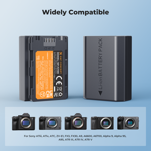 K&F Concept Lot de 2 batteries rechargeables NP-FZ100 2600mAh et chargeur pour <span class=keywords><strong>Sony</strong></span> ZV-E1, ZV-E10ii, Alpha <span class=keywords><strong>9</strong></span> <span class=keywords><strong>II</strong></span>, A9S, FX3, FX30 - Product Image 4