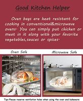 Sac de cuisson en plastique recyclable de qualité alimentaire, résistant aux températures, pour fruits de mer, poulet rôti et dinde