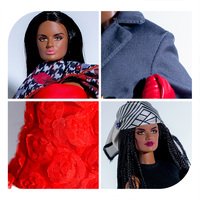 Poupée de 30 cm, ensemble complet avec vêtements et chaussures, poupée féminine avec vêtements, accessoires, jeu de rôle pour filles, jouet de déguisement