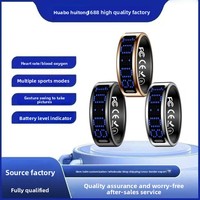 Nouvelle Bague Intelligente Transfrontalière avec Affichage des Appels, Moniteur de Fréquence Cardiaque, Oxymètre, Podomètre, Suivi du Sommeil, Contrôle des Photos, Vibrations, Commande Vocale, Compatible Android/iOS