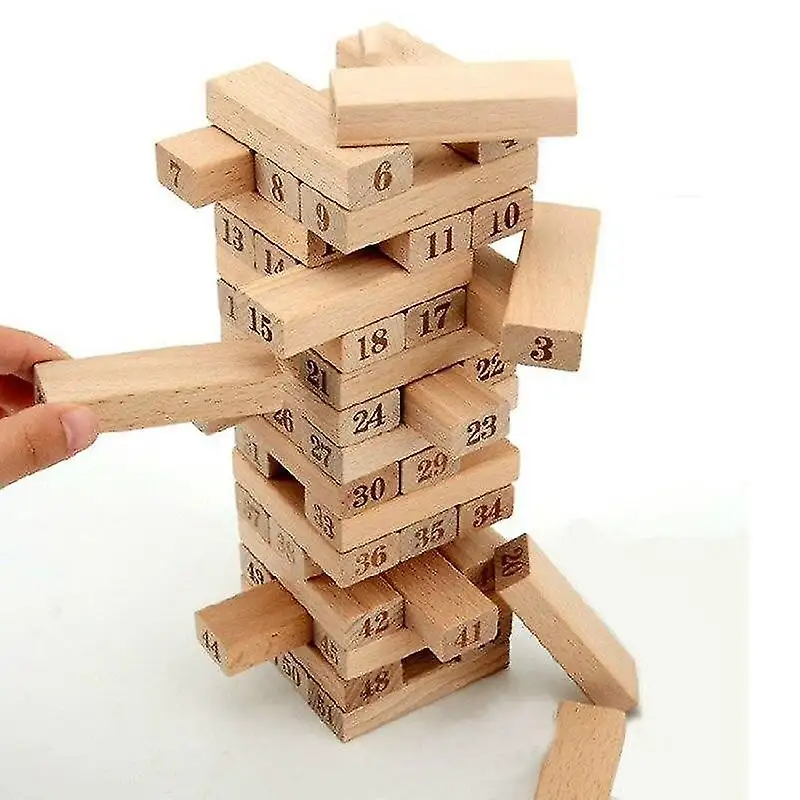 장가 나무 블록 나무 타워 빌딩 블록 장난감 스태커 추출물 가족 퍼즐 교육 보드 게임