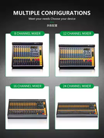 Console de mixage audio professionnelle 24 canaux économique pour DJ, système de sonorisation pour studio et scène