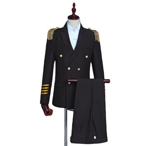 定制机长制服套装客机民航飞行员工作服航空公司员工工作服西装外套衬衫裤子3件套 - Product Image 2