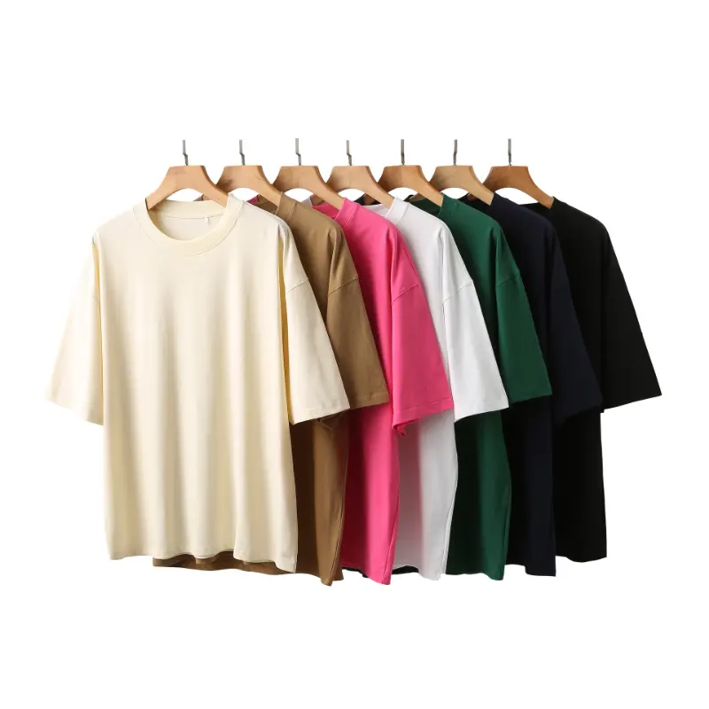 No Craft Blank tinta unita 180gsm t-shirt spedizione veloce o-collo pullover t-shirt premium t-shirt oversize in cotone