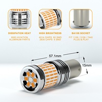 Jiachi-Ampoule LED CANBUS 7440 sans ventilateur W21W BA15S T25, lumière de signalisation automatique 27W, courant d'alimentation stable DC 12-24V 1156, lampe de voiture