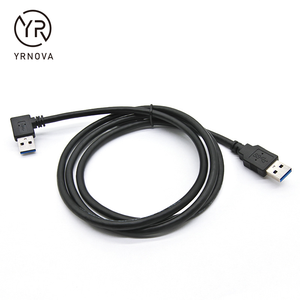 Câble d'extension USB 3.0 Type A à 90 degrés (gauche et droite) avec gaine en nylon blindée, charge rapide 5A, pour ordinateur/<span class=keywords><strong>appareil</strong></span> <span class=keywords><strong>photo</strong></span>, 30-50 cm - Product Image 3