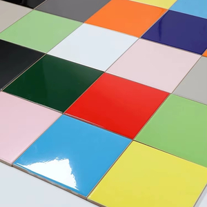 Azulejos de porcelana cuadrados de diseño moderno antideslizante de 150x150mm, patrones de degradado multicolor de cuerpo completo, ladrillo refractario para uso en pared/suelo - Product Image 1