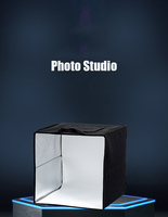 HONGDAK Boîte de photographie souple 30 cm avec anneau lumineux LED, 6 fonds colorés, boîte à lumière de studio pour photographie de table
