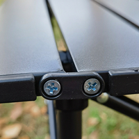 Table pliante en aluminium réglable en hauteur, 4 places, moderne, pour salle de sport, extérieur, camping, pique-nique, barbecue, prête à être expédiée, mobilier de terrasse