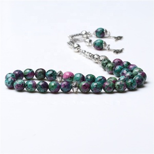 공장 판매 천연 돌 10MM 이슬람 Tasbeeh Tespih 알라 기도 구슬 33 이슬람 Misbaha 묵주 - Product Image 2