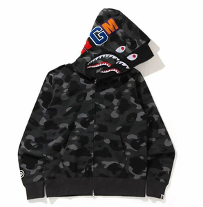 <span class=keywords><strong>Sudadera</strong></span> con capucha y cremallera con estampado 3D de cabeza de tiburón BA, de doble capa, estilo camuflaje, holgada, de marca de moda, para invierno, 26, para dropshipping transfronterizo. - Product Image 4