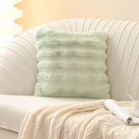 Luxe Double face fausse fourrure moelleux confortable housse de coussin chaud hiver plaine jeter taie d'oreiller pour la décoration intérieure