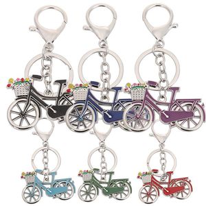 Llavero de Metal creativo de aleación de Zinc para bicicleta, llavero de dibujos animados, regalos de negocios impresos compensados para hombres y mujeres - Product Image 1