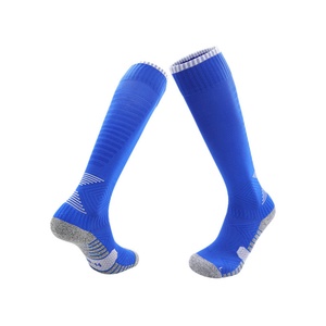 Popular Customized Colors Knitted <b>Knee</b> <b>High</b> Adult & Youth Stripe Sports Soccer <b>Socks</b> Men's Cuff Bottom Anti-Slip Quick Dry Body - Product Image 1