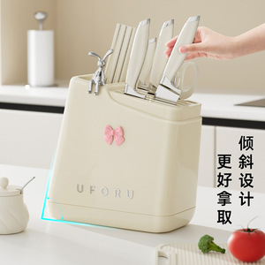 Uforu Knife Rack With Drainage For Kitchen Storage Spoon Chopstick Holder Dishwasher <b>Safe</b> - Product Image 1