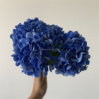 Batang Bunga Hydrangea Buatan Berkualitas Tinggi L-650, Sentuhan Realistis, Lateks, Mini, Biru, untuk Dekorasi Pernikahan, Natal, dan Imlek