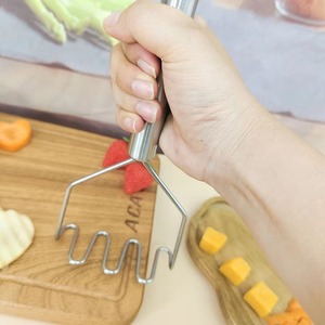 Professional Potato Masher <b>Tool</b>,Stainless Steel with Ridged Press,9.7 Inch for Efficient Mashing,Hangable,Good Material& Durable - Product Image 5
