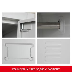 Armoire de rangement métallique moderne à 2 portes verrouillables pour école, bureau, chambre, hôtel, salle de sport, atelier - Product Image 4