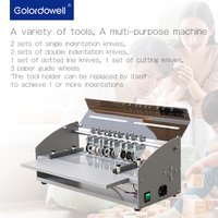 WD-SH500 Machine de pliage de papier électrique 4-en-1 de bureau certifiée CE pour perforation, pliage, marquage de marque-pages et de dos de livre