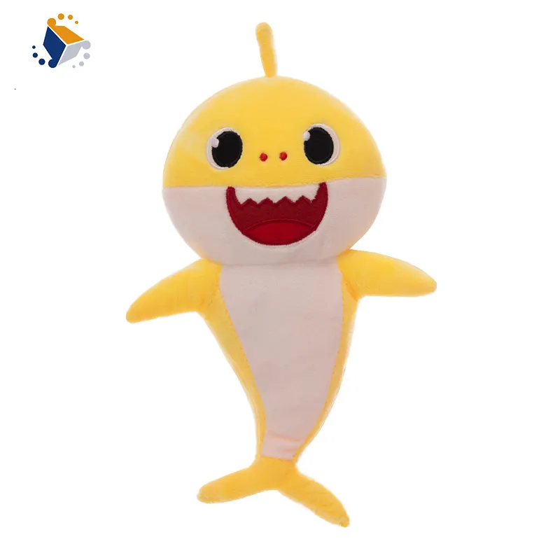 LED Musical Cute Stuffed shark baby Light up Soft Pillow Plush Toy with Night Lights Glow in The Dark Birthday 8inches