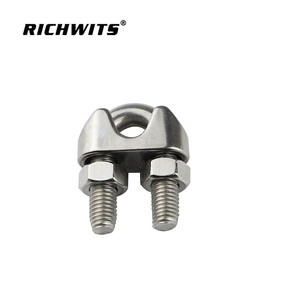 Mors et pinces à câble en acier inoxydable 316/304 DIN741, mors en forme de U pour une fixation sécurisée des câbles - Product Image 2