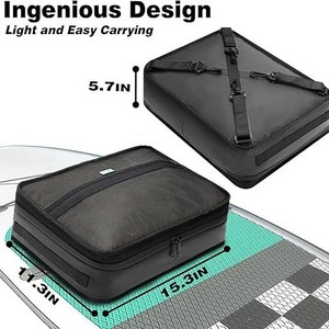 Sac de refroidissement pour paddleboard, sac de rangement étanche pour pont de SUP avec crochet rotatif, sac isotherme portable noir bleu rose - Product Image 4