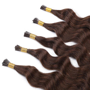 Extensions de cheveux Remy à double tirage avec pointes pré-collées V/<span class=keywords><strong>U</strong></span>/I, 100% cheveux humains, extensions de cheveux I-tip à double tirage - Product Image 2