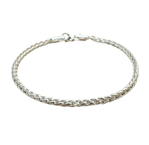 Pulsera de Plata <span class=keywords><strong>925</strong></span> Chapada en Oro con Cadena Cubana de 3mm para Hombre, Mujer y Niños, Accesorio de Moda para Bodas, Estilo Punk SB123 - Product Image 3