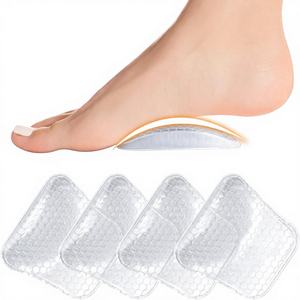 Coussinets de talon orthopédiques <span class=keywords><strong>en</strong></span> silicone avec coussinets <span class=keywords><strong>en</strong></span> gel pour le soutien de la fasciite plantaire, absorption des chocs et marche confortable - Product Image 1