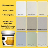 Micro-ciment à base d'eau pour murs et sols, revêtement artistique intégré, style moderne minimaliste, peinture micro-ciment, vente directe d'usine