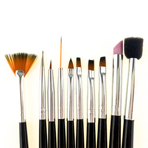 Ensemble de pinceaux en nylon pour nail art, pinceaux plats pour gel, éponge pour dessin floral, stylos à estomper, à pointiller et à graver - Product Image 6