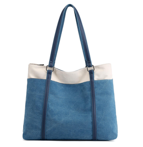 New Fashion <b>Large</b> Capacity Canvas Handbag Women's <b>Bag</b> Zipper Shopping <b>Bag</b> - Product Image 4