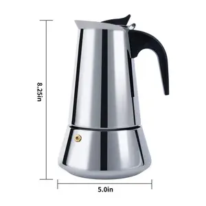 공장 가격 3/6 컵 Stovetop 휴대용 수동 스테인레스 스틸 커피 에스프레소 메이커 Moka 냄비
