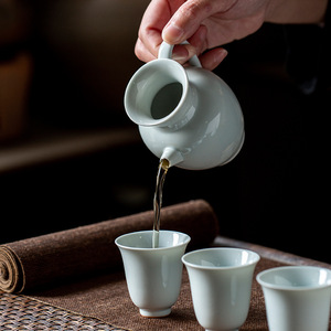 Yingqing Ceramic Fair Cup Porcelain Round Shape Without Lid For Kung Fu <b>Tea</b> <b>Set</b> - Product Image 2