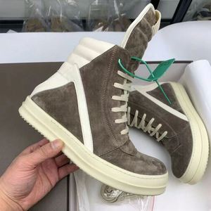 Chaussures montantes sportives à lacets pour hommes Designer OwenS en cuir véritable, plateforme plate, respirantes, tendance, pour le skateboard urbain - Product Image 6