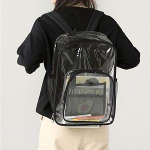 Factory Sell <b>Clear</b> School Bag Waterproof PVC Bookbag Unisex Outdoor Travel <b>Backpack</b> With Logo - Product Image 4